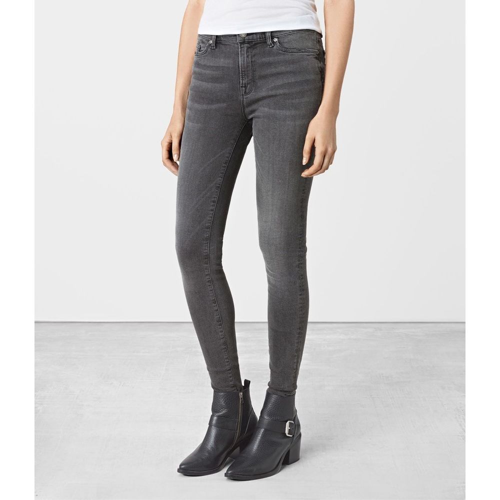 ALLSTAINTS Gray GRACE Super Stretch Skinny Jeans Size 28